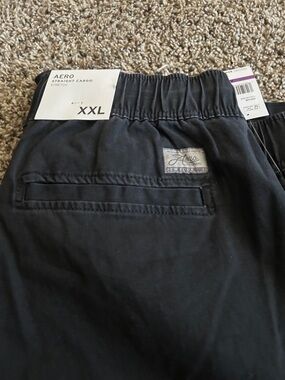 Aeropostale Men’s Straight Cargo Pants - Black